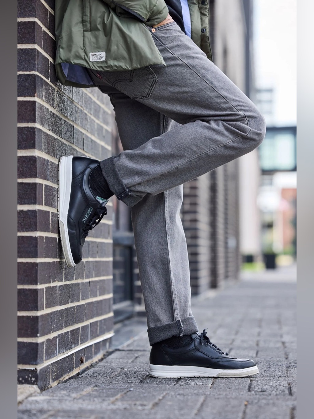 Mephisto Match Sneakers In Black Leather Size 10.5